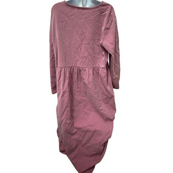 VTG Sun Belt Denim Maxi Shirt Dress Womens XL pink Button Front Cottagecore FLAW - Picture 5 of 8